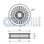 540686 RUVILLE Паразитный / ведущий ролик, поликлиновой ремень