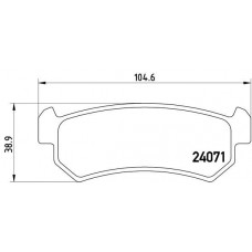 P 10 001 BREMBO Комплект гальмівних колодок дисковий гальм