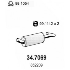 34.7069 ASSO Глушник вихлопних газів кінцевий