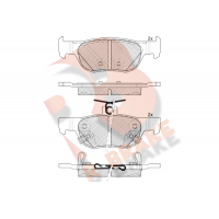 RB2374 R BRAKE Комплект гальмівних колодок дисковий гальм