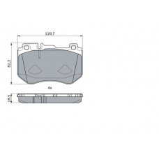 0 986 494 777 BOSCH Комплект гальмівних колодок дисковий гальм
