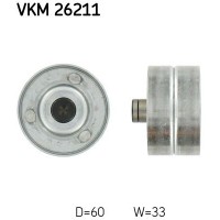 VKM 26211 SKF Паразитный / Ведущий ролик, Зубчастий ремінь