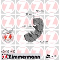 600.3219.52 ZIMMERMANN Гальмівний диск