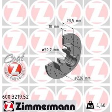 600.3219.52 ZIMMERMANN Гальмівний диск