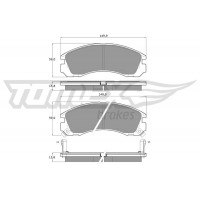 TX 15-03 TOMEX Brakes Комплект гальмівних колодок дисковий гальм