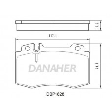 DBP1828 DANAHER Комплект гальмівних колодок дисковий гальм