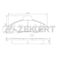 BS-2999 ZEKKERT КомплеК т гальмівних колодок, дискове гальмо