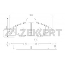 BS-2999 ZEKKERT КомплеК т гальмівних колодок, дискове гальмо