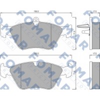 FO 625781 FOMAR Friction Комплект гальмівних колодок дисковий гальм
