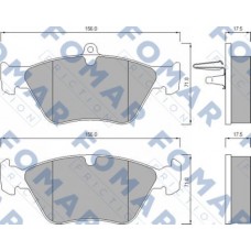 FO 625781 FOMAR Friction Комплект гальмівних колодок дисковий гальм