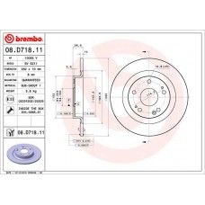 08.D718.11 BREMBO Гальмівний диск