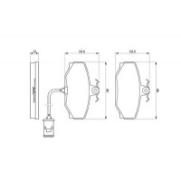 0 986 424 019 BOSCH Комплект гальмівних колодок, дискове гальмо