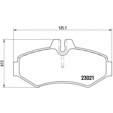 P 50 020 BREMBO Комплект гальмівних колодок дисковий гальм
