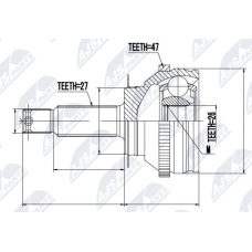 NPZ-HY-505 NTY Шарнирный комплект, Привідний вал
