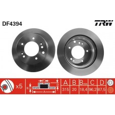 DF4394 TRW Гальмівний диск
