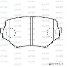 SN291P ADVICS Комплект гальмівних колодок дисковий гальм