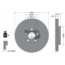 BDS1215HC BENDIX Braking Гальмівний диск