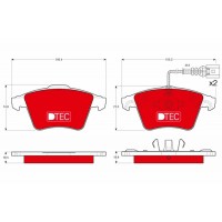 GDB1651DTE TRW Комплект гальмівних колодок дисковий гальм