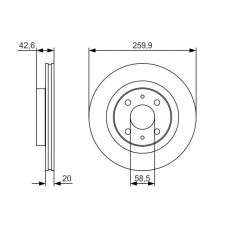 0 986 479 R74 BOSCH Гальмівний диск