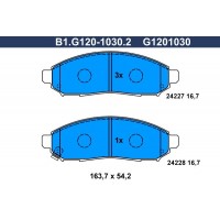 B1.G120-1030.2 GALFER КомплеК т гальмівних колодок, дискове гальмо