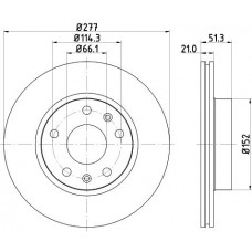 8DD 355 108-901 HELLA Гальмівний диск