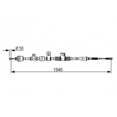 1 987 482 621 BOSCH Тросик, cтояночный тормоз