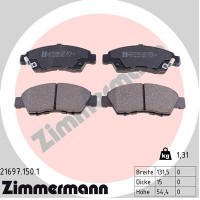 21697.150.1 ZIMMERMANN Комплект гальмівних колодок дисковий гальм