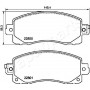 PA-713AF JAPANPARTS Комплект гальмівних колодок дисковий гальм