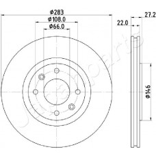 DI-0626 JAPANPARTS Гальмівний диск