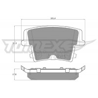 TX 15-72 TOMEX Brakes Комплект гальмівних колодок дисковий гальм