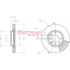 6110145 METZGER Гальмівний диск