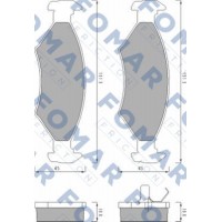 FO 430981 FOMAR Friction Комплект гальмівних колодок дисковий гальм