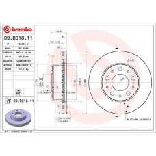 09.D018.11 BREMBO Гальмівний диск