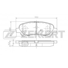 BS-1877 ZEKKERT Комплект гальмівних колодок дисковий гальм