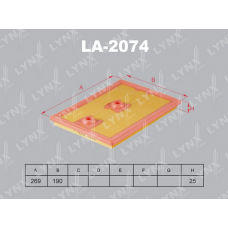 LA-2074 LYNXauto Повітряний фільтр
