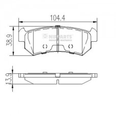 J3610903 NIPPARTS Комплект гальмівних колодок дисковий гальм