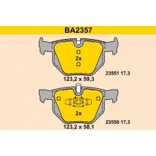 BA2357 BARUM КомплеК т гальмівних колодок, дискове гальмо