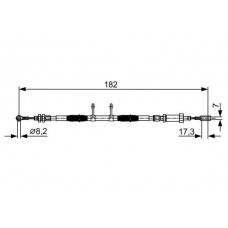 1 987 482 450 BOSCH Тросик, cтояночный тормоз