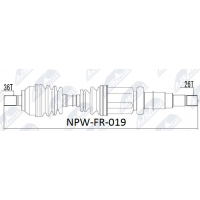 NPW-FR-019 NTY Привідний вал