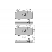 BPMB-1006 AISIN Комплект гальмівних колодок дисковий гальм