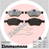 24535.980.1 ZIMMERMANN Комплект гальмівних колодок дисковий гальм