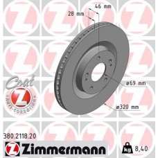 380.2118.20 ZIMMERMANN Гальмівний диск