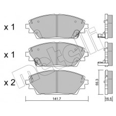 22-0992-0 METELLI Комплект гальмівних колодок дисковий гальм