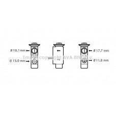 BW1238 AVA QUALITY COOLING Розширювальний клапан кондиціонера