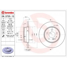 08.5725.10 BREMBO Гальмівний диск