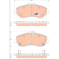 GDB4144 TRW Комплект гальмівних колодок дисковий гальм