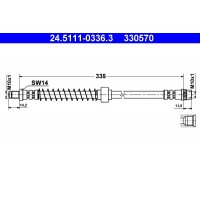 24.5111-0336.3 ATE Гальмівний шланг