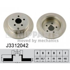 J3312042 NIPPARTS Гальмівний диск