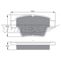 TX 14-65 TOMEX Brakes Комплект гальмівних колодок дисковий гальм