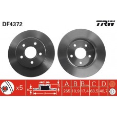 DF4372 TRW Гальмівний диск